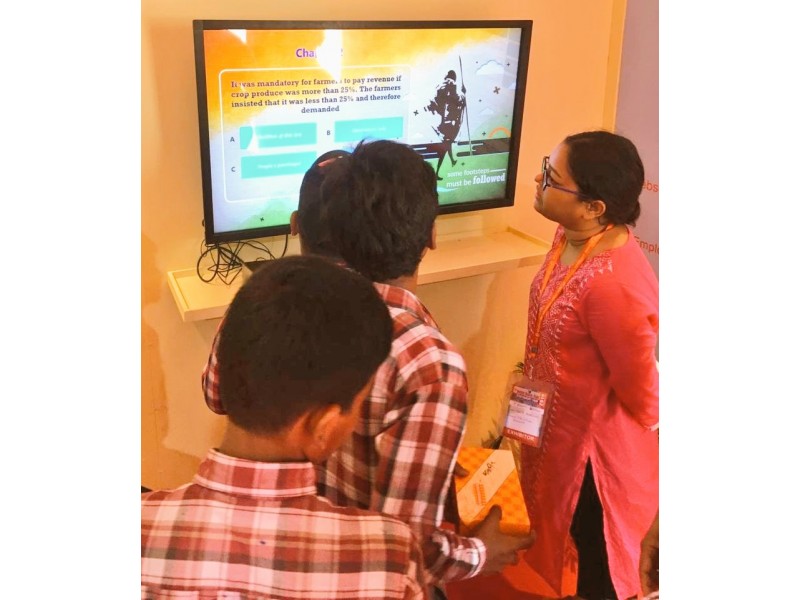 Memorabilia related to Mahatma Gandhi amp interactive screen with audios videos amp quizzes on Gandhi150 placed with support of National Gandhi Museum New Delhi at Publications Division Hangar The quiz attracted a lot of studentsnbsp