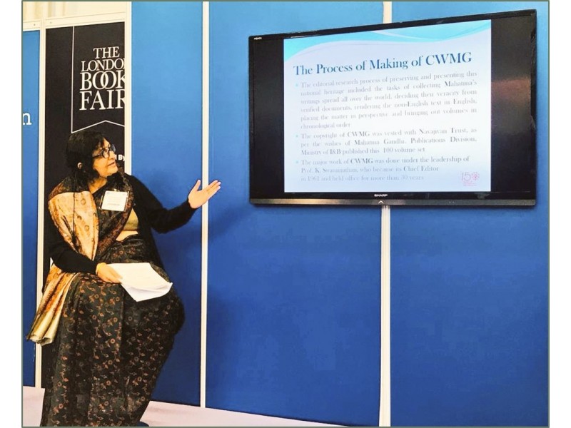 London Book Fair 2019 Through seminar on The making of Collected Works of Mahatma Gandhi print and eversion Gandhijis vision amp works were shared with global community The 100volume series of CWMG published by Publications Division Ministry of IampB is available online for global audience in searchable formatDate 14032019Place London