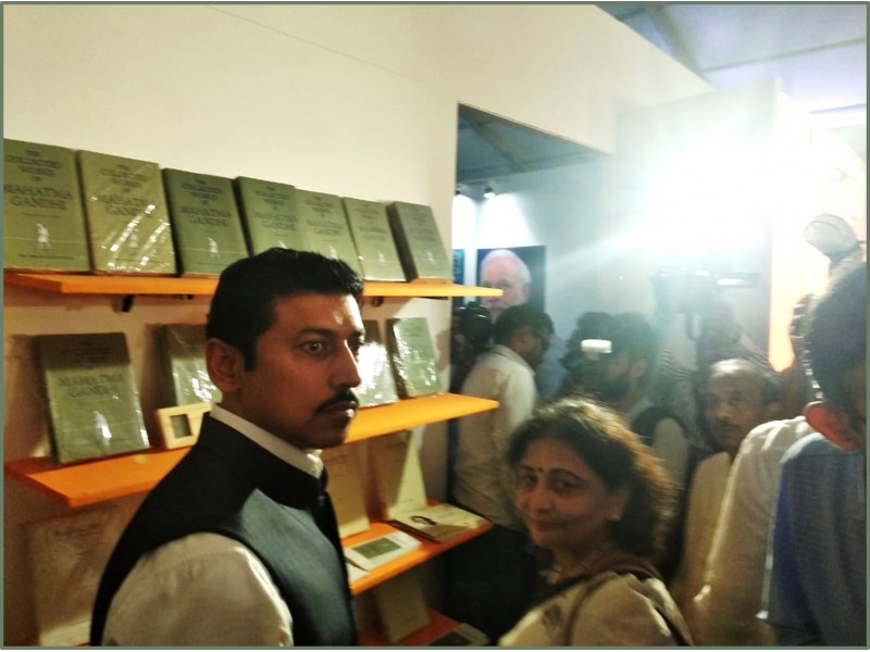 Shri Rajyavardhan Rathore Minister of Information amp Broadcasting released 11 books of Publications Division on Mahatma Gandhi on October 022018 at Connaught Place New Delhi