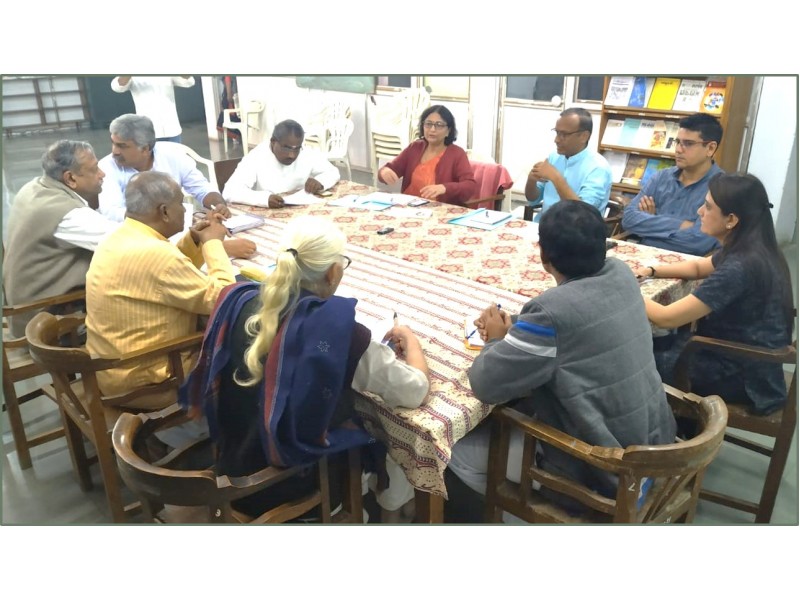 DG Publications Division Dr Sadhana Rout participated in thenbsp review meeting for preparation of eversion of Sampoorna Gandhi Vangmaya 97 volumes at Gujarat Vidyapith Ahmedabad along with other members of the Advisory Committee andnbsp other experts