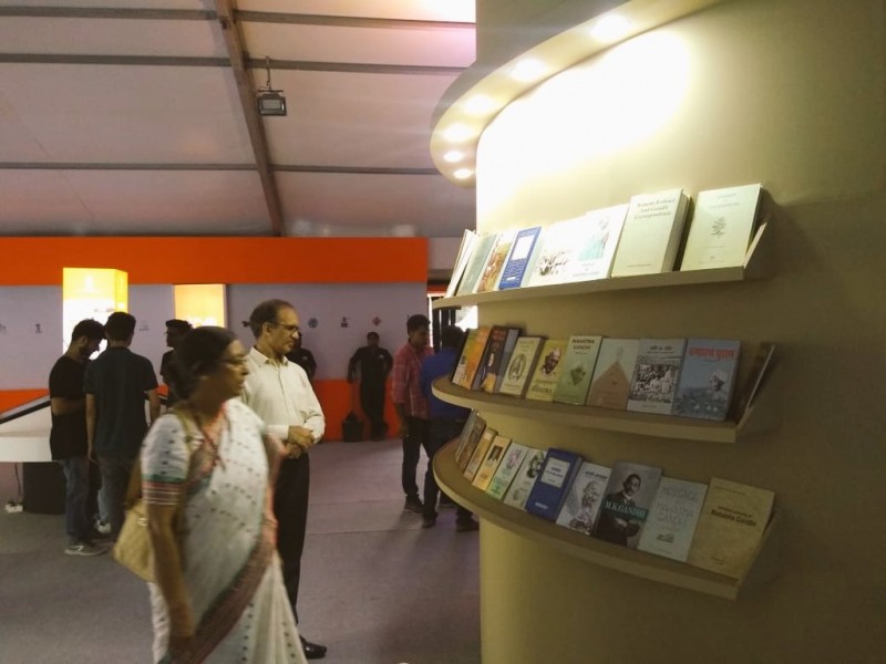 Publications Division Ministry of IampB put up a stall of its Gandhian literature at the Interactive Digital Exhibition Swachh Bharat Sashakt Bharat Bapu ke Sapno ka Bharat of Bureau of Outreach and Communication Ministry of IampB