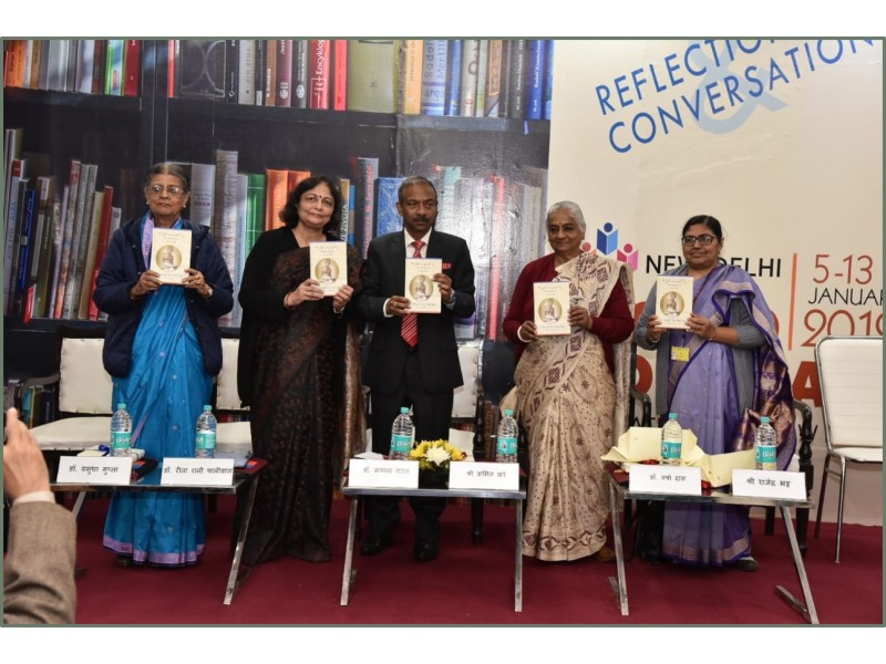 Shri Amit Khare Secretary Ministry of Information amp Broadcasting released Publications Divisionnbsp book Bapu ke Ashirvad at New Delhi World Book Fair 2019 on January 5 2019nbsp